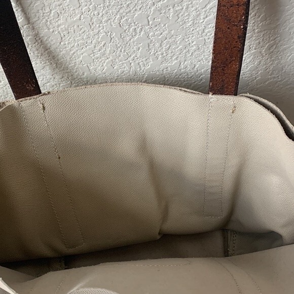 Leather Tote standard with pockets Handmade in USA - Picture 4 of 4